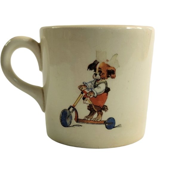 Vintage Edwin M. Knowles China Co. USA Union Made Cup Dogs 1930's - Picture 3 of 8